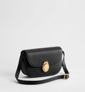Women's Medium Médaillon Flap Bag With Grained Calfskin And Signature Clasp