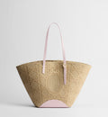 Women's Medium Dior Blooming Bag With Rose Tendre Pink Raffia-Effect Cannage And Strap
