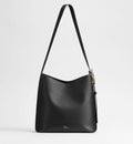 Women's Medium Médaillon Bucket Bag With Black Grained Calfskin And Signature Clasp