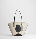 Women's Small Dior Blooming Bag With Beige Canvas And Black Calfskin