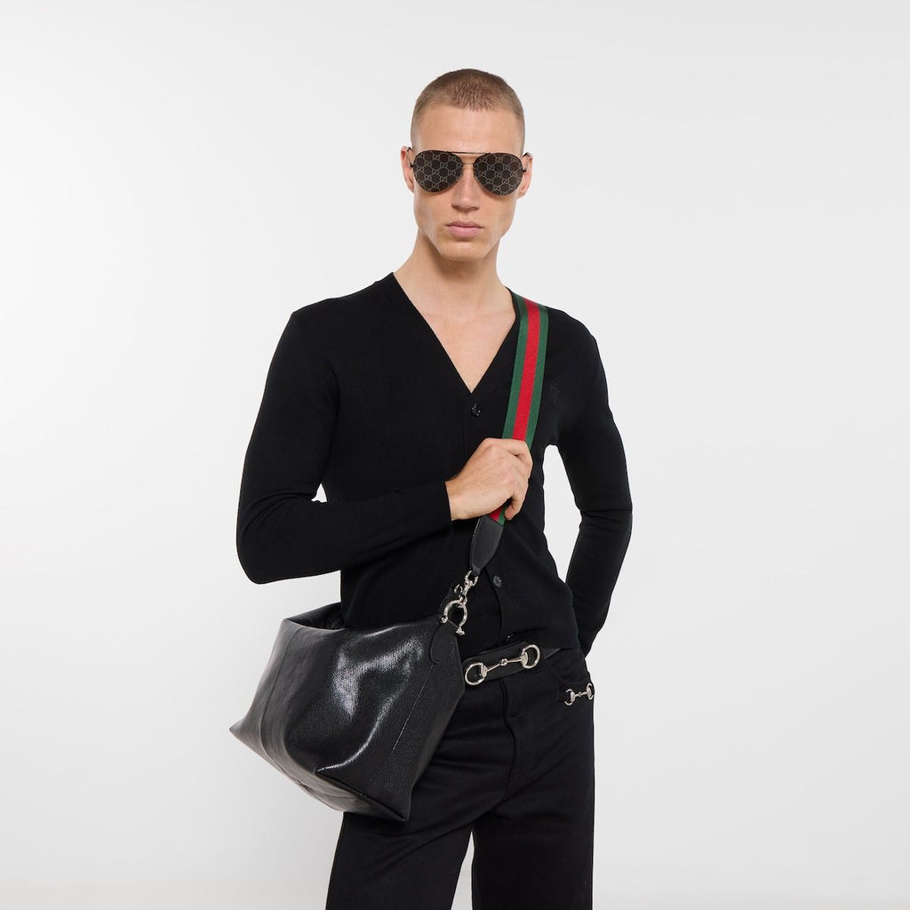 Men's Medium Crossbody Bag With Soft Leather And Signature Hardware