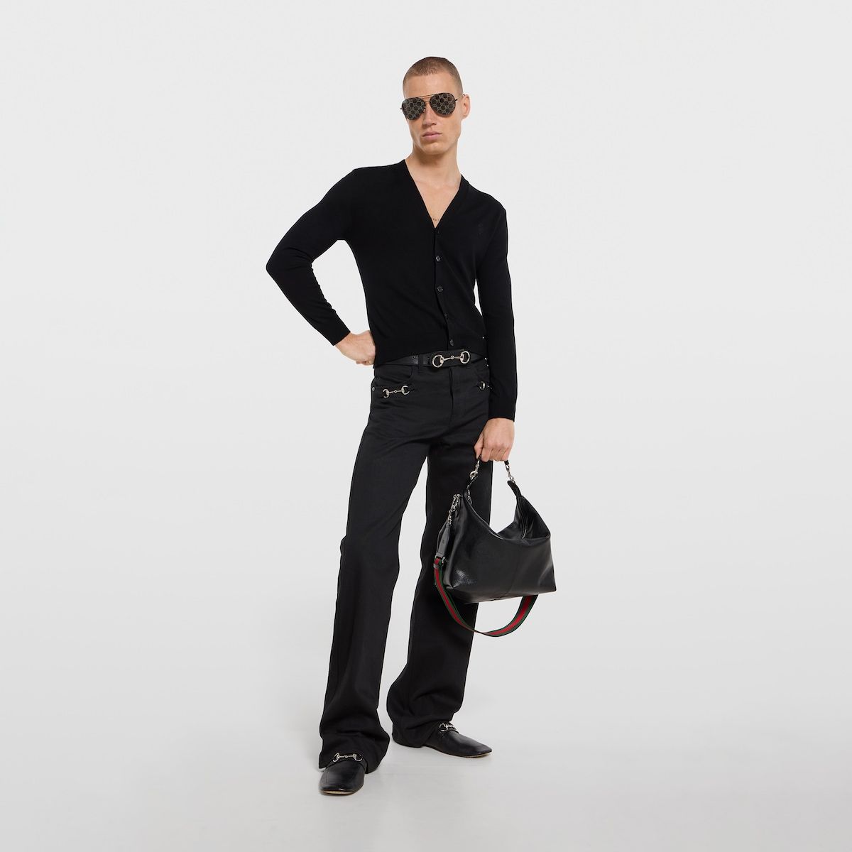 Men's Medium Crossbody Bag With Soft Leather And Signature Hardware