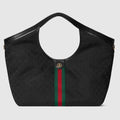 Large Tote Bag With GG Canvas And Leather Trim