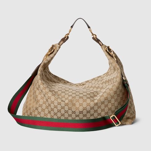 Men's Large Brera Crossbody Bag With GG Canvas And Detachable Strap