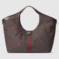 Women's Large Tote Bag With Canvas And Leather Trim