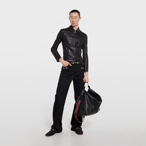 Men's Large Crossbody Bag With Soft Leather And Signature Hardware