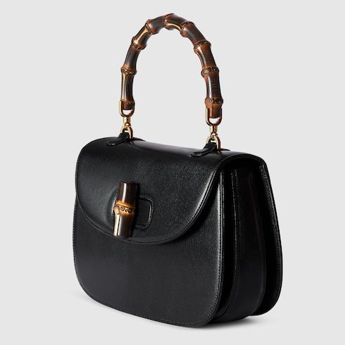 Women's Medium Bamboo 1947 Bag With Soft Grainy Leather And Click Closure