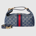 Women's Medium Vanity Top Handle Bag With Canvas And Leather Trim