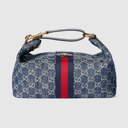 Women's Medium Vanity Top Handle Bag With Canvas And Leather Trim