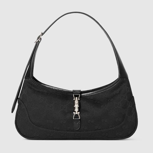 Women's Medium Jackie Slim Shoulder Bag With GG Canvas And Piston Closure