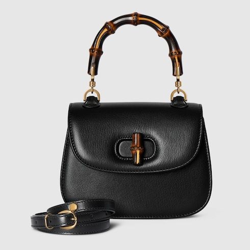Women's Mini Bamboo 1947 Bag With Soft Grainy Leather And Click Closure