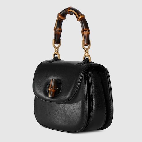 Women's Mini Bamboo 1947 Bag With Soft Grainy Leather And Click Closure