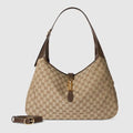 Men's Large Crossbody Bag With GG Canvas And Piston Closure