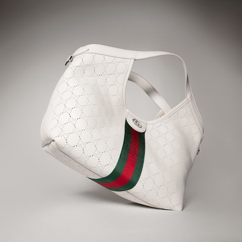 Giglio Small Tote Bag Perforated Leather With Tonal Trim