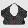 Large Tote Bag With GG Denim Leather Trim