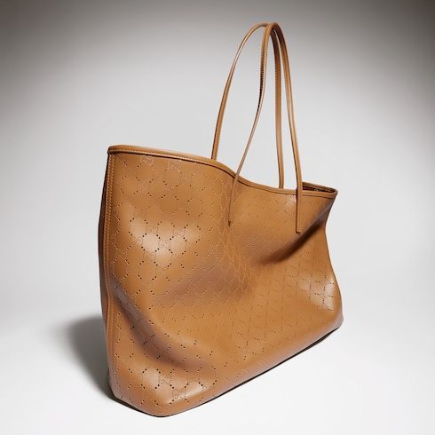 Women's Large Tote Bag With Perforated GG Leather