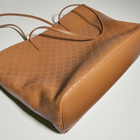 Women's Large Tote Bag With Perforated GG Leather