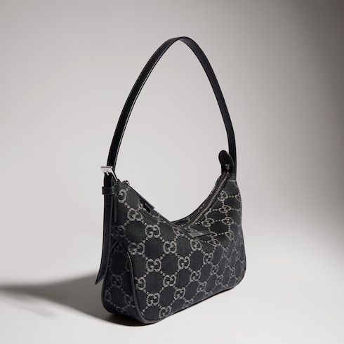 Lady Lunetta Small Shoulder Bag GG Denim