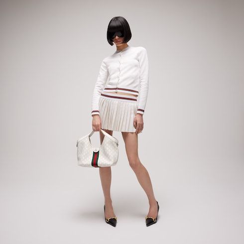 Giglio Small Tote Bag Perforated Leather With Tonal Trim
