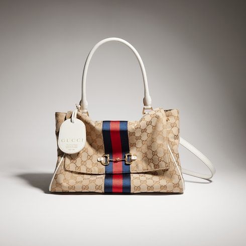 Women's Medium Paparazzo Bag With Canvas And Leather Trim