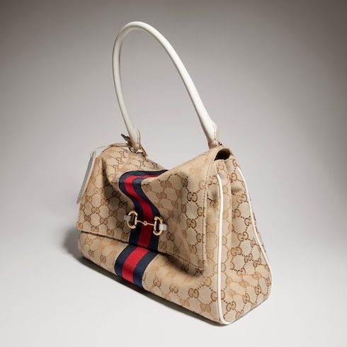 Women's Medium Paparazzo Bag With Canvas And Leather Trim