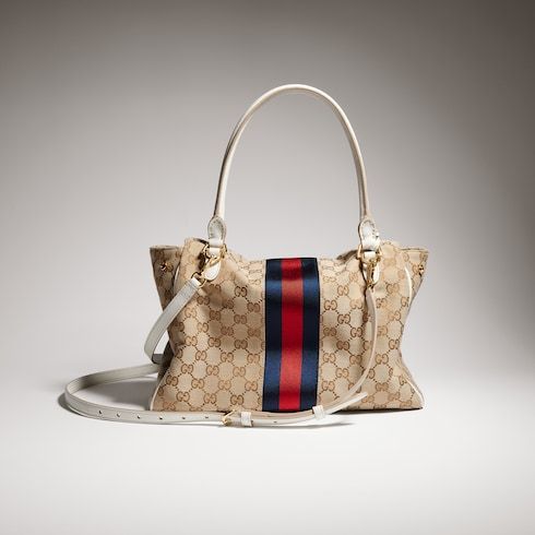 Women's Medium Paparazzo Bag With Canvas And Leather Trim