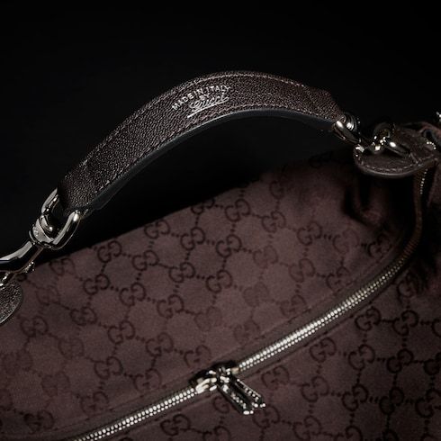 Men's Medium Crossbody Bag With GG Canvas And Detachable Strap