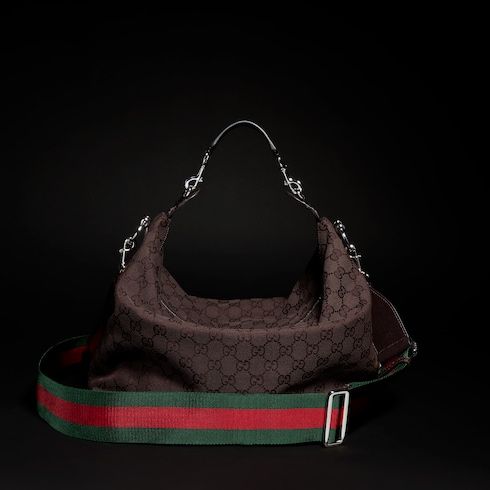 Men's Medium Crossbody Bag With GG Canvas And Detachable Strap