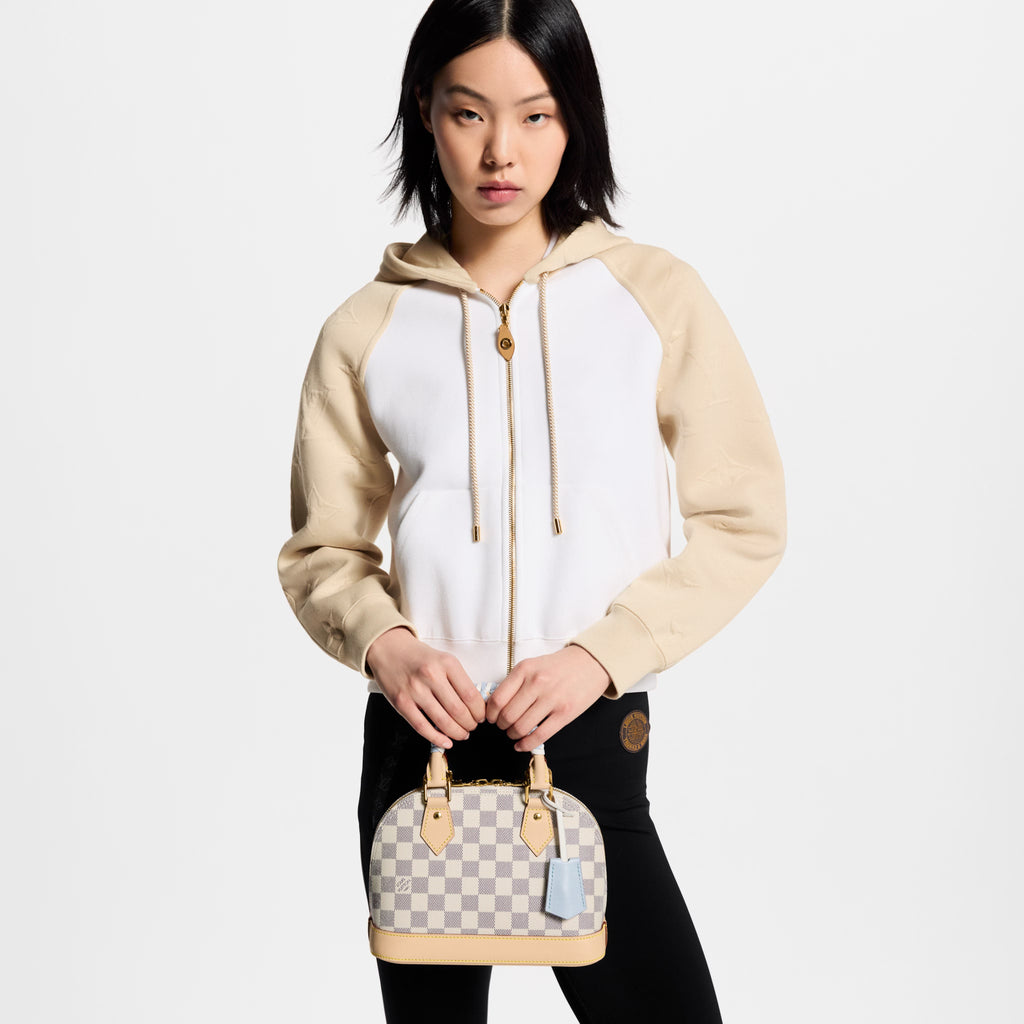 Alma BB Damier Azur Coated Canvas Bleu Olympe Gold-Toned Hardware