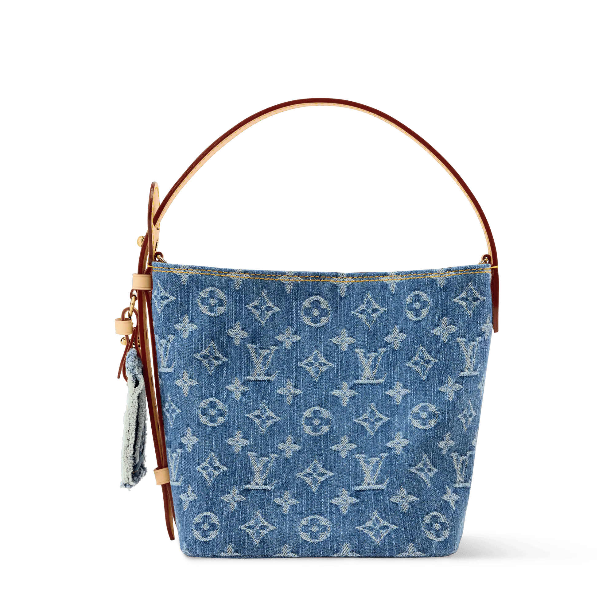 All In BB Monogram Denim Blue Denim Gold-Toned Hardware