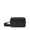 Alpha Messenger Monogram Shadow Calfskin Leather Black-Toned Hardware