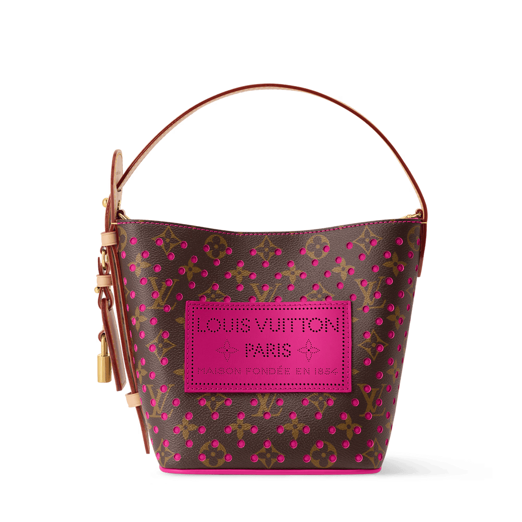 All In BB Monogram Perfo Canvas Pop Crush Gold-Toned Hardware