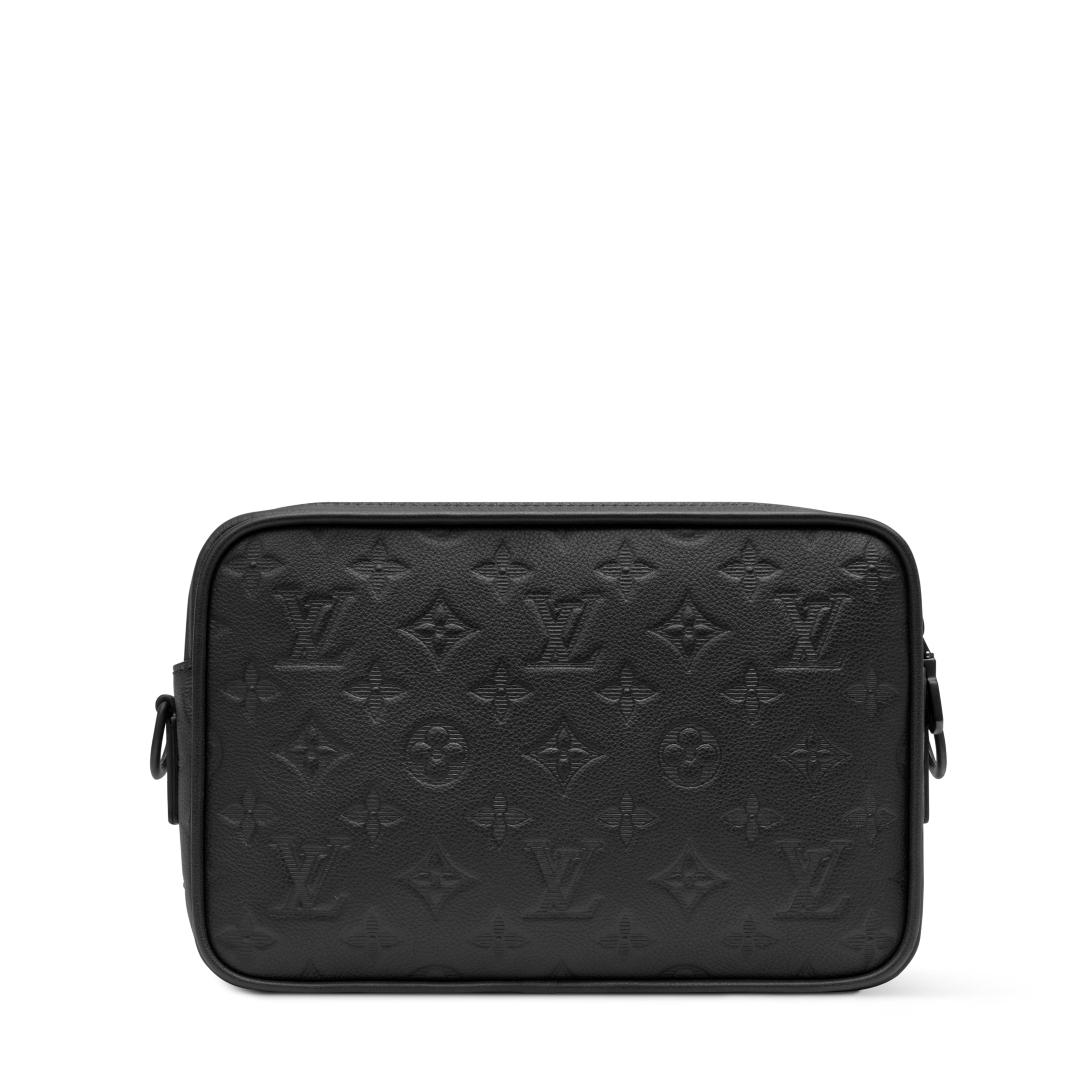 Alpha Messenger Monogram Shadow Calfskin Leather Black-Toned Hardware