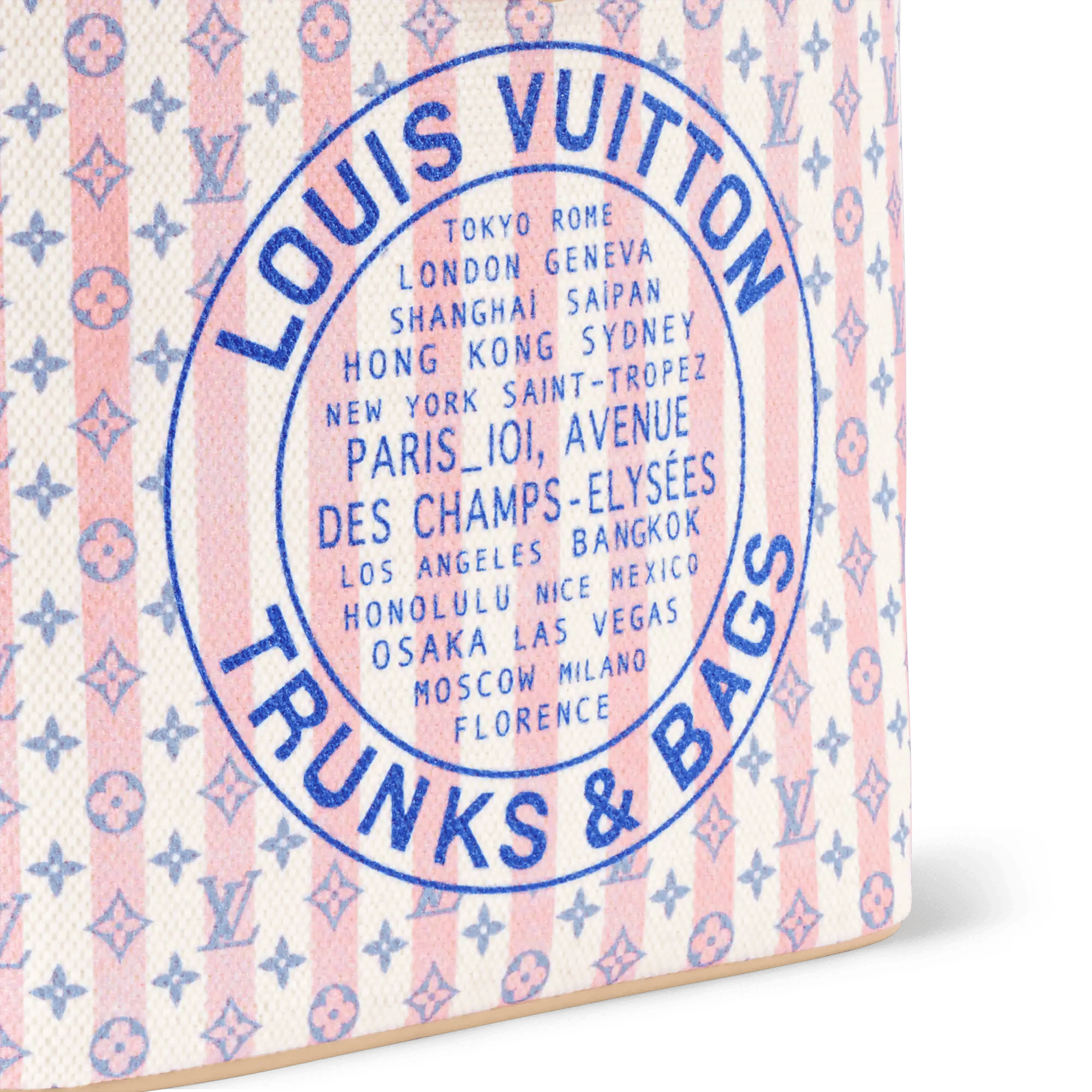All In BB Monogram Coated Canvas LV Stamp Blue Gold-Toned Hardware