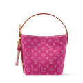 All In BB Monogram Denim Fuchsia Gold-Toned Hardware