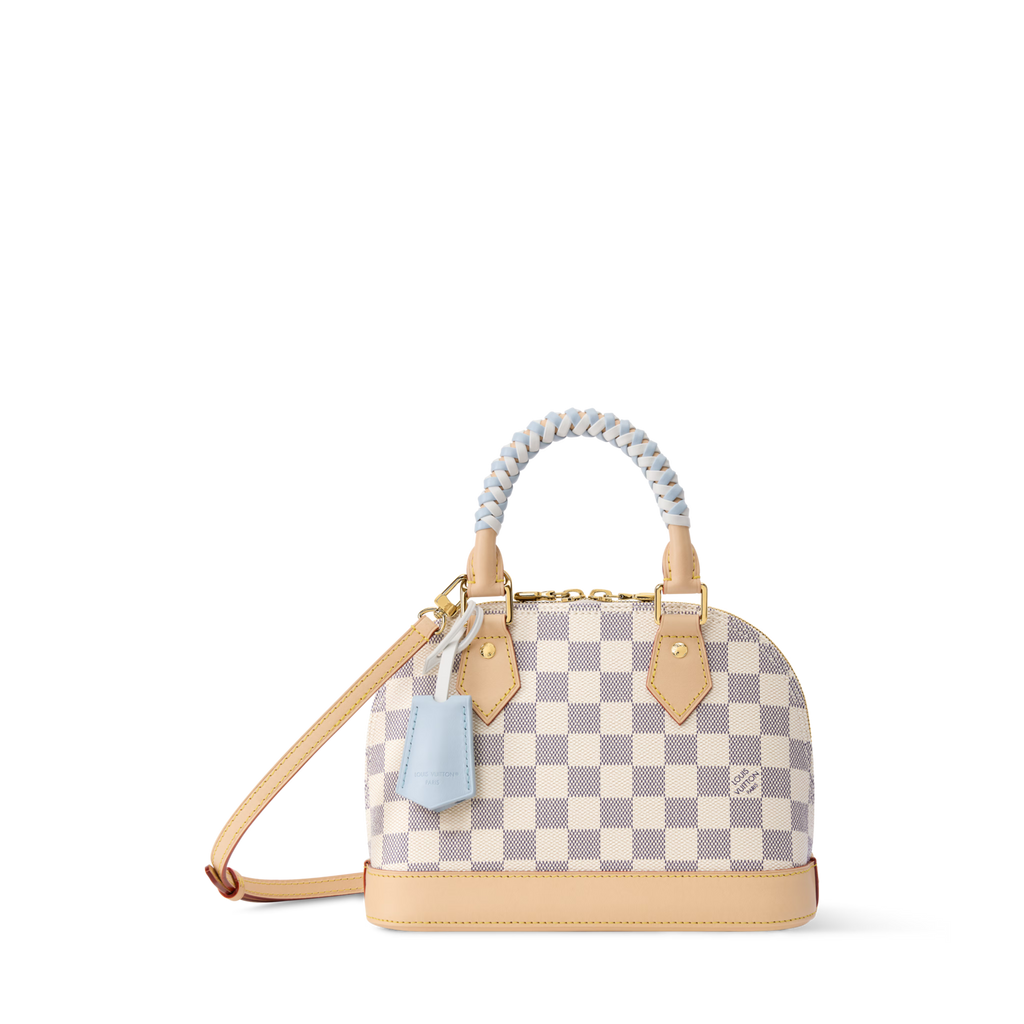 Alma BB Damier Azur Coated Canvas Bleu Olympe Gold-Toned Hardware