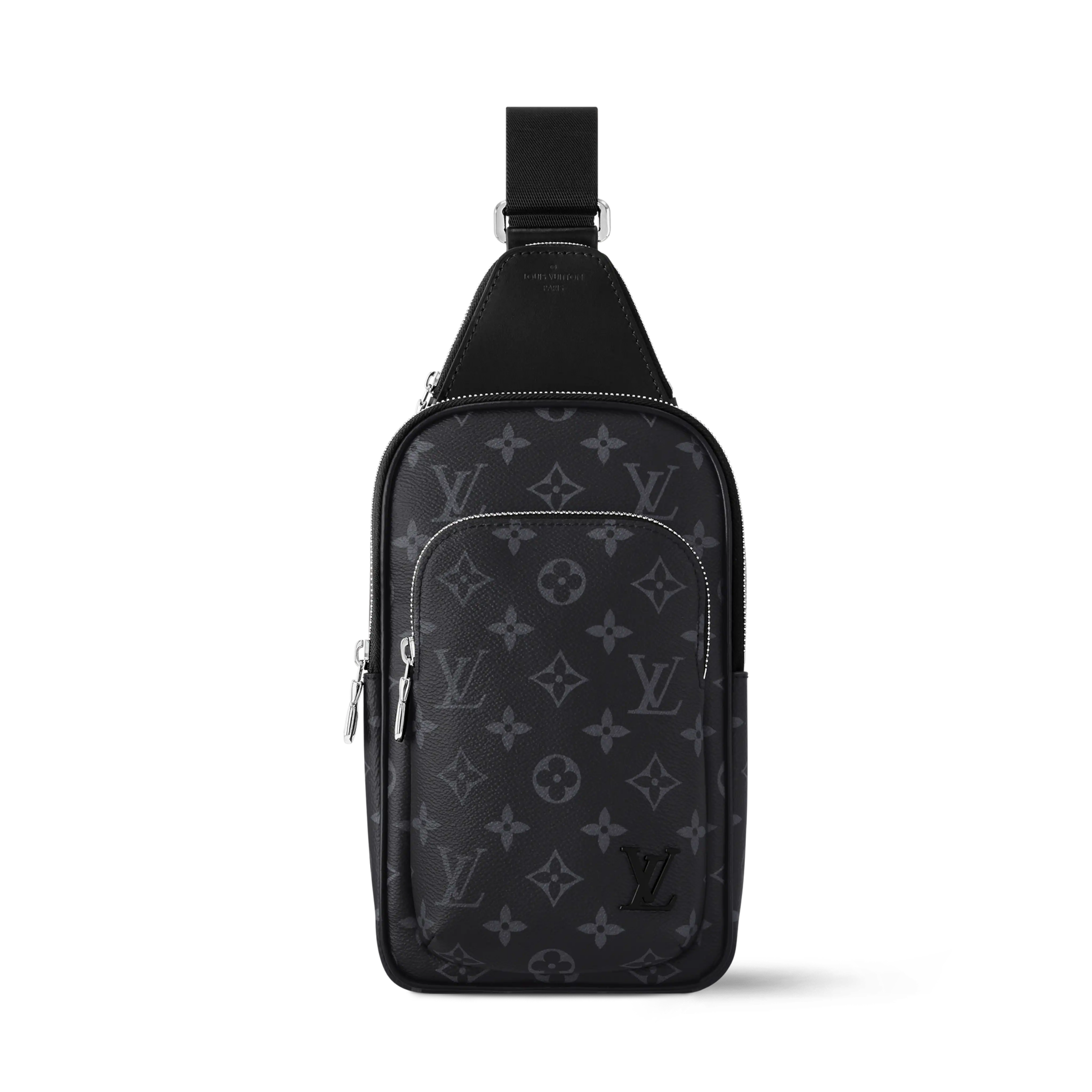 Avenue Slingbag PM Monogram Eclipse Canvas Cowhide Leather