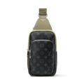 Avenue Slingbag PM Monogram Eclipse Canvas Khaki Green Palladium-Tone Hardware
