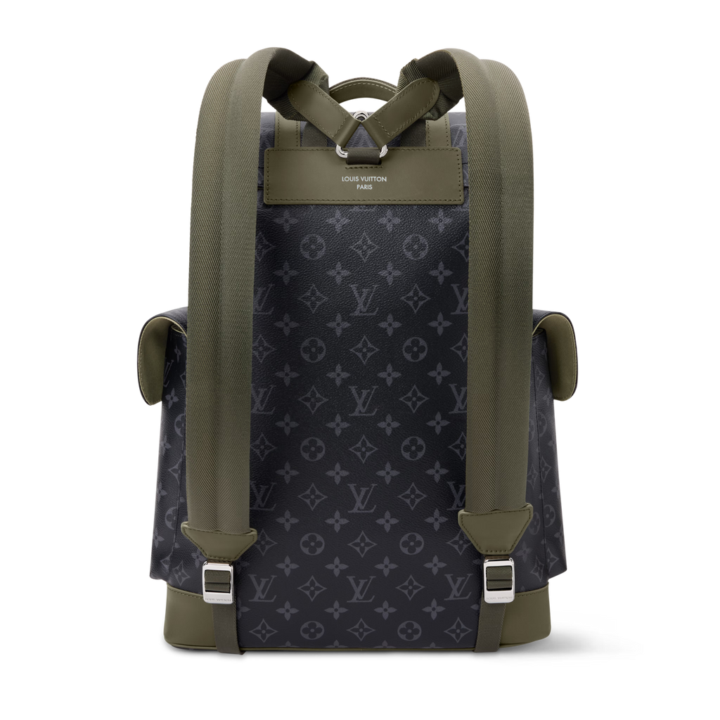 Christopher MM Monogram Eclipse Canvas Khaki Green Ruthenium-Tone Brass Hardware