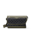 Courrier Messenger Monogram Eclipse Canvas Khaki Green Palladium-Tone Brass Hardware