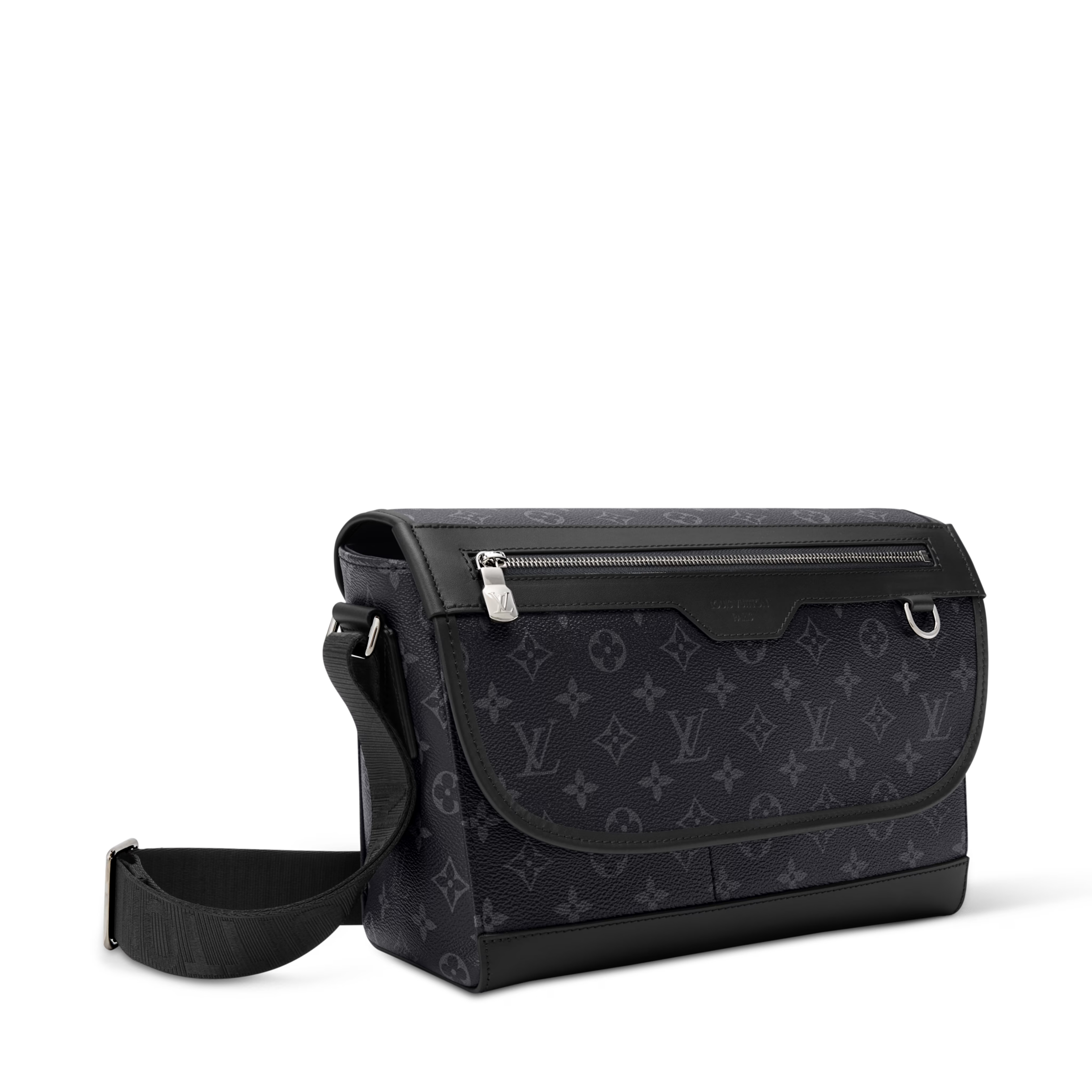 Courrier Messenger Monogram Eclipse Canvas Black Ruthenium-Tone Brass Hardware