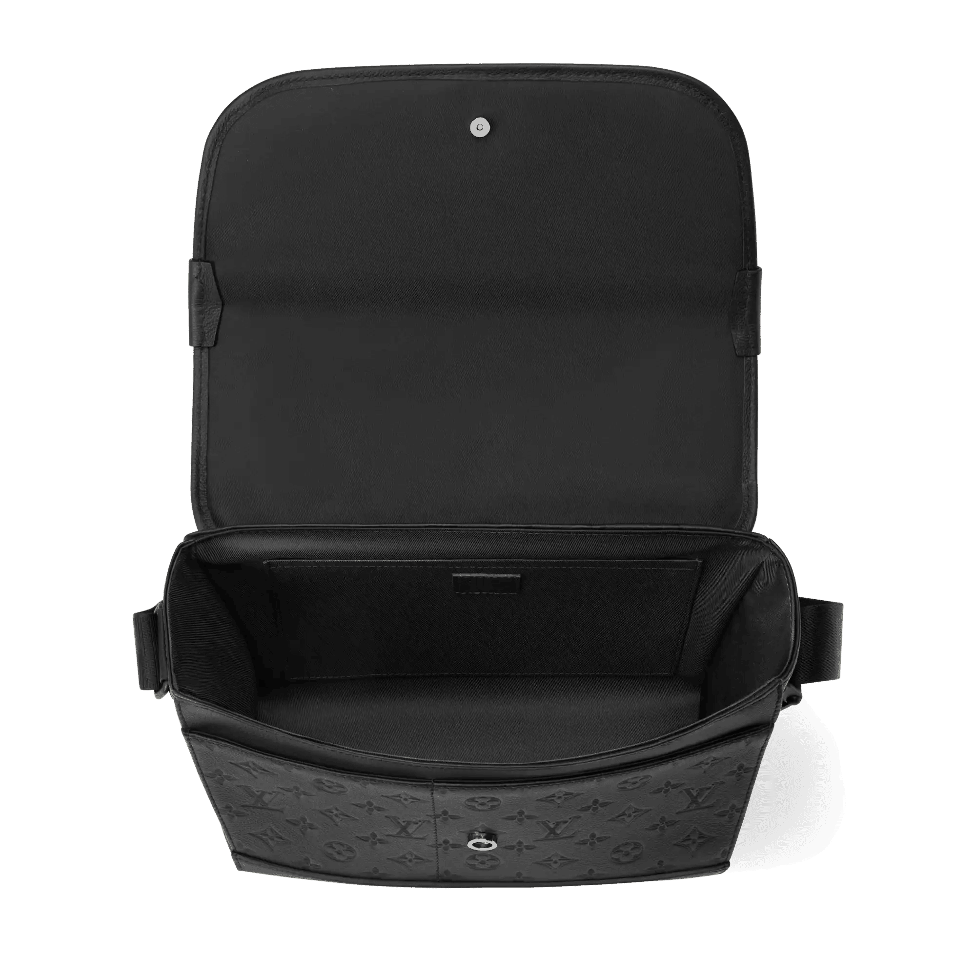 Courrier Messenger Calfskin Leather Black Hardware