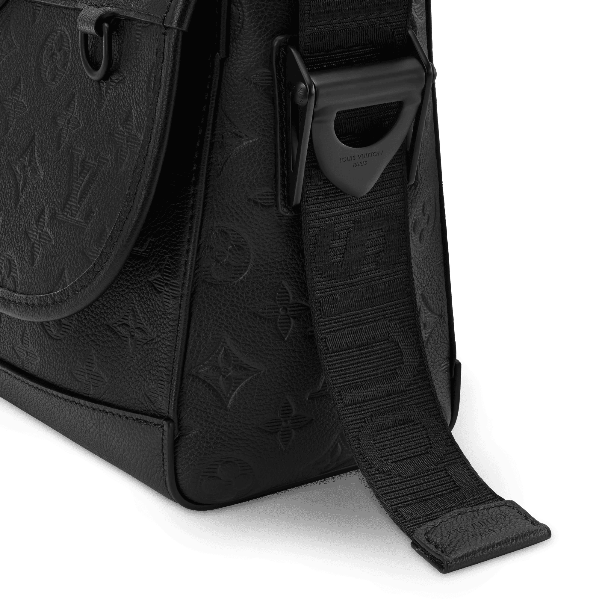 Courrier Messenger Calfskin Leather Black Hardware