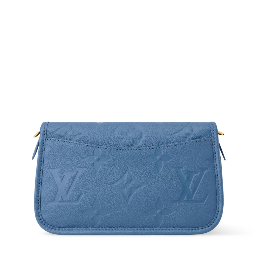 Diane Monogram Empreinte Leather Blue Jean Gold-Toned Hardware