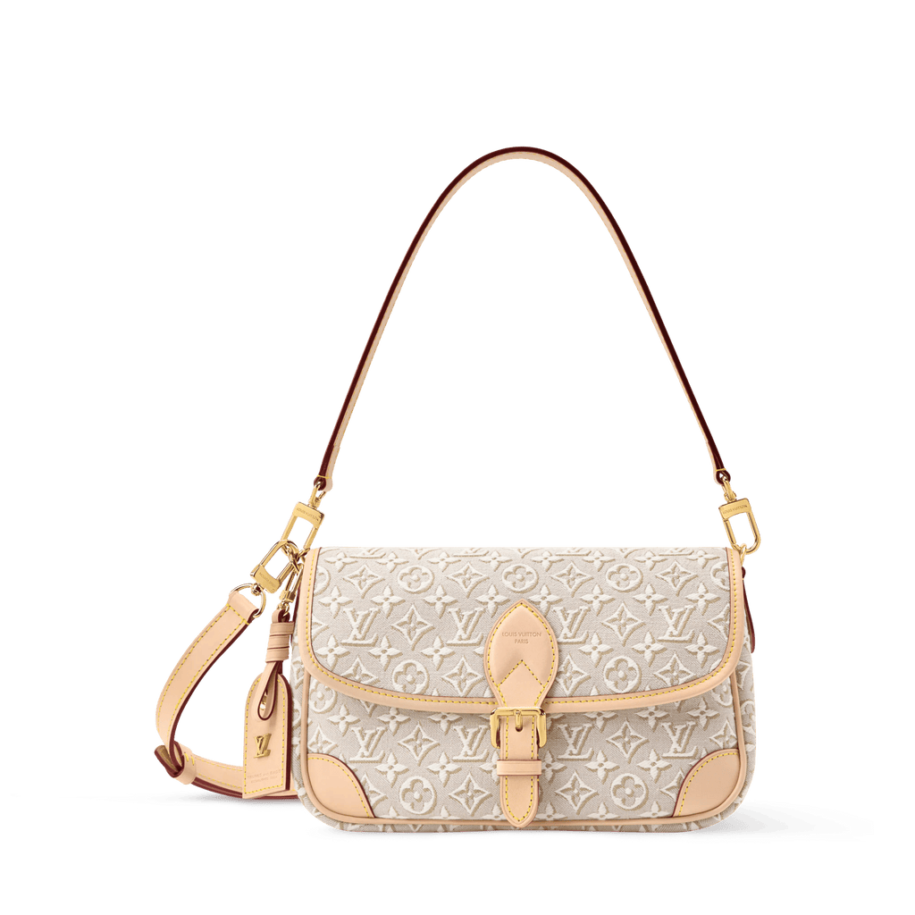 Diane PM Monogram Emblème Peuplier Jacquard Textile Gold-Toned Hardware
