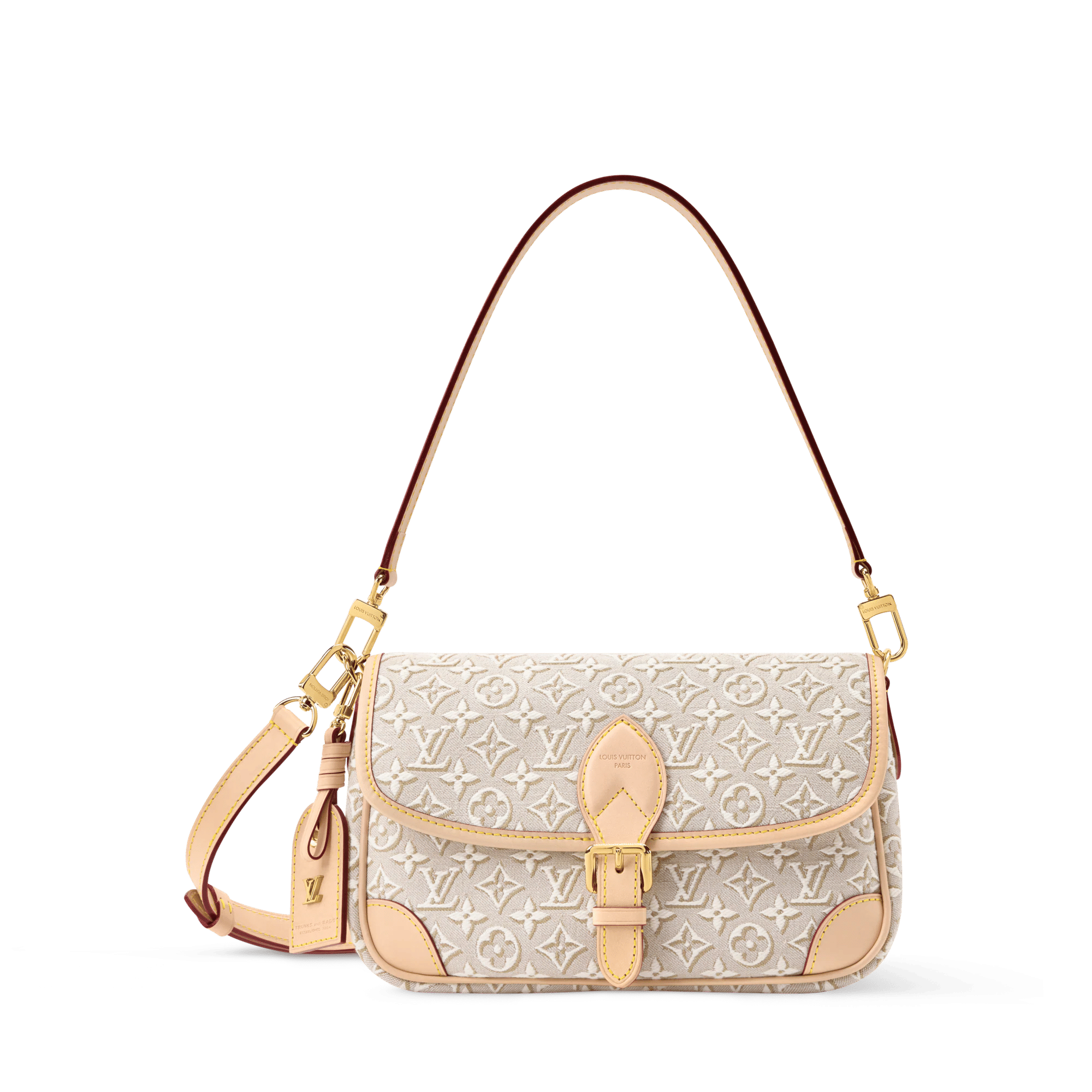 Diane PM Monogram Emblème Peuplier Jacquard Textile Gold-Toned Hardware