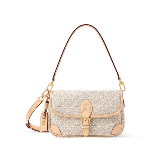 Diane PM Monogram Emblème Peuplier Jacquard Textile Gold-Toned Hardware