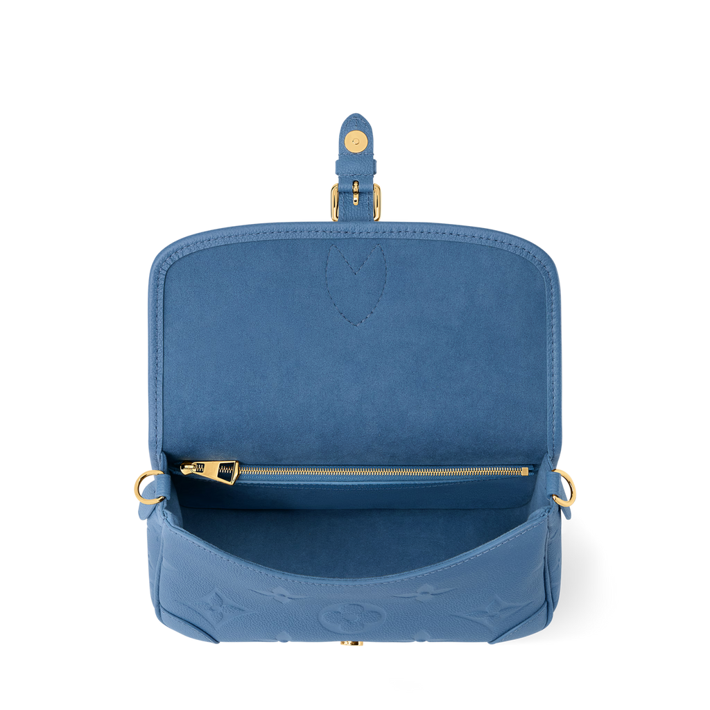 Diane Monogram Empreinte Leather Blue Jean Gold-Toned Hardware