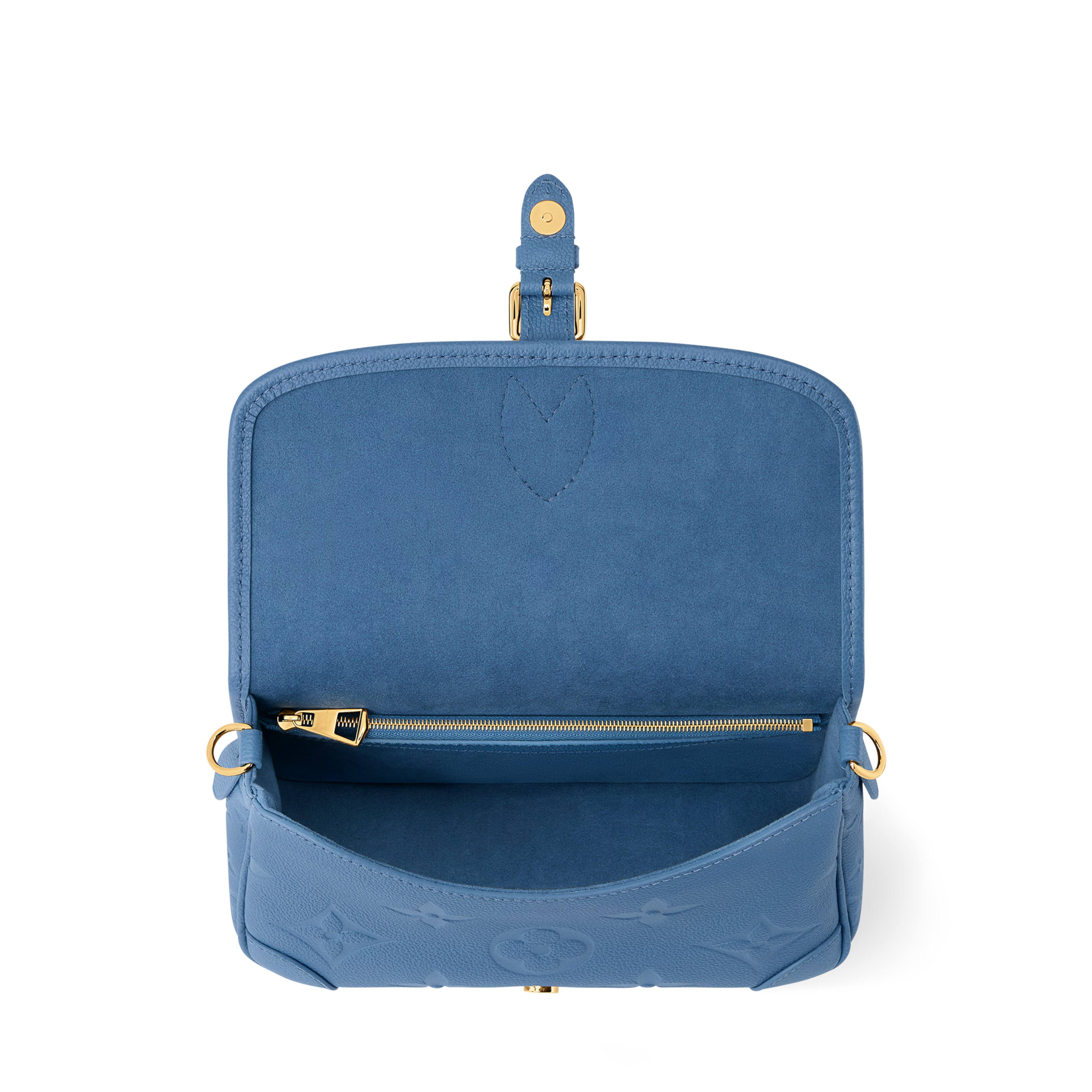 Diane Monogram Empreinte Leather Blue Jean Gold-Toned Hardware