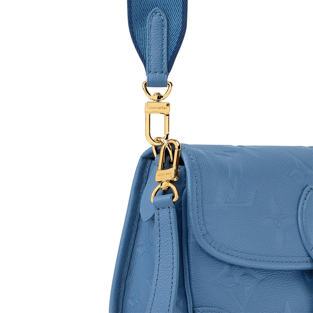 Diane Monogram Empreinte Leather Blue Jean Gold-Toned Hardware